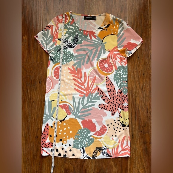 Short Sleeve Tropical Print Knee Length Dress Coastal
Summer - Picture 4 of 5